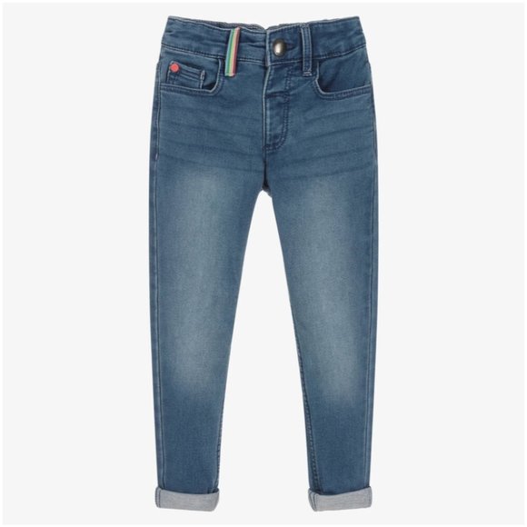 JOULES Girls Monroe Blue Cotton Denim Jeans - Picture 1 of 5
